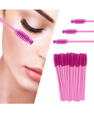 Profico 50-Piece Disposable Eyelash Brush Set - Light & Dark Pink Mascara Applicators for Eyelash Extensions - Buy Online on GoSupps.com