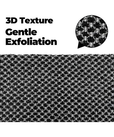 Japanese Exfoliating Towel Extra Long Exfoliating Washcloth Exfoliating Body Scrubber for Men Women Exfoliation Body Scrubbing Brush Loofah Exfoliator 1 Pcs (3D Black Grid/1PCS) - Buy Online on GoSupps.com