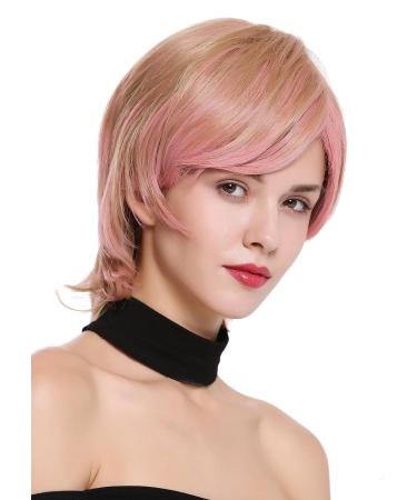 WIG ME UP SA099-18-T2312 - Short Long Wavy Dark Blonde Pink Mix Women's Wig | Stylish & Affordable International Shipping - Buy Online on GoSupps.com