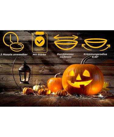 White Zombie Costume Contact Lenses - Design Lenses for Halloween | 1 Pair (2 Hours) + Free Whiteout Container - Strength -2.00 - Buy Online on GoSupps.com