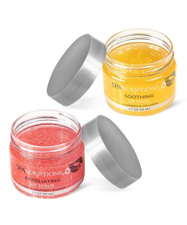 Spascriptions 2-Pack Lip Therapy Treatment | Exfoliate, Hydrate, and Soothe Dry Lips | Lip Scrubs and Masks for Mask Wearing Dryness - Buy Online on GoSupps.com