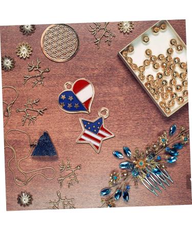 Abaodam 20pcs lock key pendant american flag suit patriotic charm Pendant Charms Heart-shaped antique 1.8X1.5cm As Shown - Buy Online on GoSupps.com