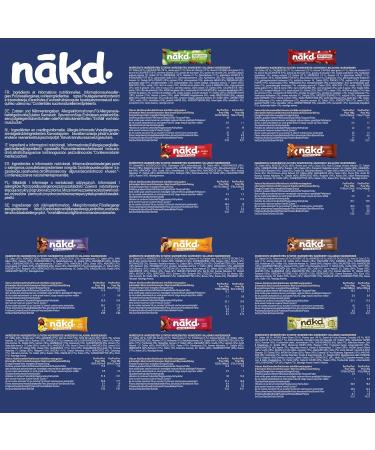 Nakd Bars 72 Nakd Fruit And Nut Bars 72 x 35g. Low Calorie Snacks, Breakfast, Snack Bars that are Vegan Dairy Free Wheat FreeGluten Free. - Buy Online on GoSupps.com