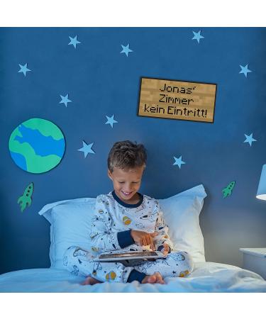 Elbe Effect Personalized Wooden Shield for Boys | Unique Pixel Art Decor | custom Gifts for Children's Room - Buy Online on GoSupps.com