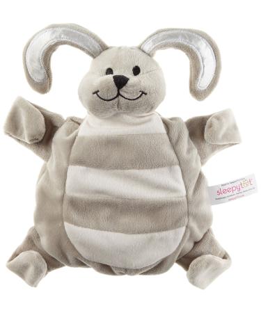 Sleepytot Bunny Comforter and Soother Holder Baby Sleep Aid Attachable in Grey L (Pack of 1)