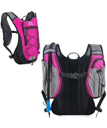 RUPUMPACK Hydration Vest Backpack Small: Running Hydration Vest Pack with 2L Water Bladder - Lightweight Water Hydro Vest Backpacks for Kids Men Women Trail Cycling Biking Hiking Rave Festival A-Rose