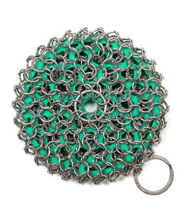 Greater Goods Chainmail Scrubber | Clean the Cast Iron Like a Pro without Losing Seasoning | Dishwasher Safe and Easy on the Hands | Designed in St. Louis