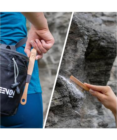 Keenon Sports Wood Climbing Brush - Best Bouldering Brush & Climbing Accessory - Ideal for Chalk Bag - Dense Natural Hair Bristles - Buy Online on GoSupps.com