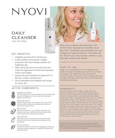 NYOVI Simple Skin Care Routine Kit | Stem Cell Serum Moisturizer & Cleanser for Daily Care | International Shipping - Buy Online on GoSupps.com