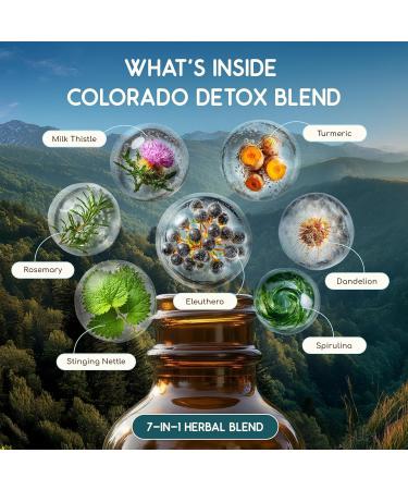 HerbEra Colorado Herbal Detox Blend - USDA Organic Extract Made in USA | Immune & Liver Support Liquid Drops | Dandelion Root Eleuthero Milk Thistle Turmeric Rosemary | 2 fl oz - Buy Online on GoSupps.com