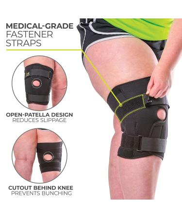 Buy BraceAbility XXXXL Plus Size Knee Brace - Bariatric Hinged Support for Meniscus Tears Arthritis Tendonitis & Injuries - Perfect for Bigger Legs & Thighs - Buy Online on GoSupps.com