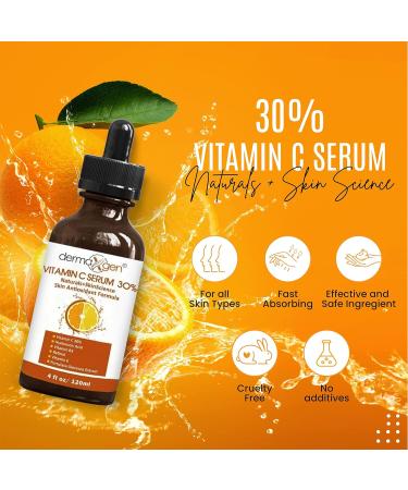 Vitamin C Serum with Pure Retinol & Hyaluronic Acid - Anti-Aging Formula | 4 Fl Oz - Shop Internationally - Buy Online on GoSupps.com