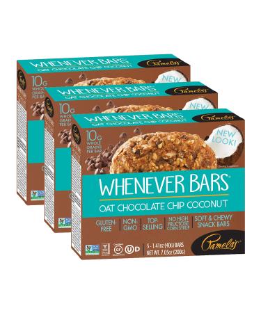 Pamela's Products Gluten Free Whenever Bars (Oat Choc Chip Coconut, Pack of 3)