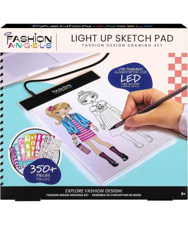 Fashion Angels Light Up Sketch Pad 12521 with USB Tablet, Stencils, and Stickers - Ideal for Ages 8 - Buy Online on GoSupps.com