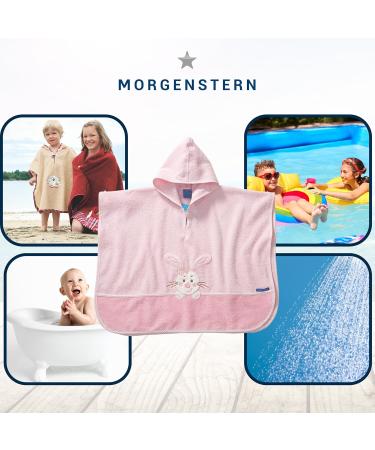 Morning Star Badeponcho for Kids - 100% Cotton Oeko-Tex Baby Bathing Towel for Girls & Boys (Pink 1-3 Years) - Buy Online on GoSupps.com