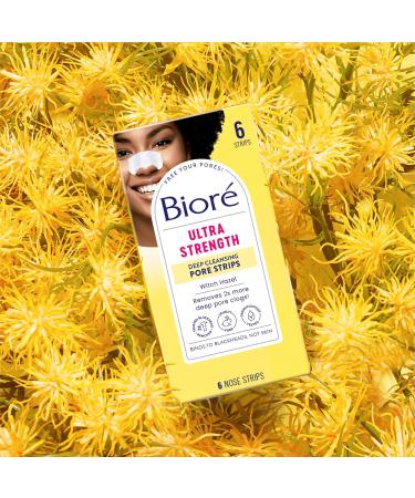 Bior Witch Hazel Ultra Cleansing Pore Strips 6 Ct - Clears Pores 2x More - C-Bond Technology, Oil-Free, Non-Comedogenic - Packaging May Vary - Buy Online on GoSupps.com