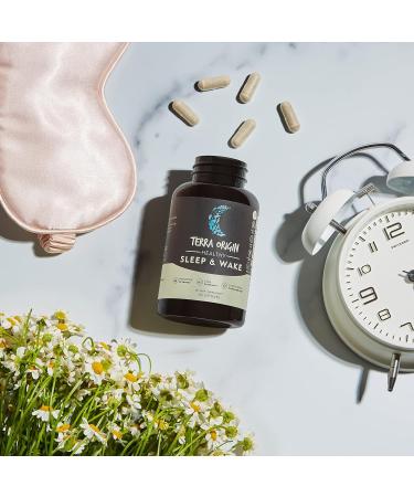 TERRA ORIGIN Healthy Sleep & Wake | Natural Sleep Aid Supplement for Adults | Restful and Awake Refreshed | GABA L-Tryptophan Melatonin Chamomile Valerian PassionFlower | 60 Capsules - Buy Online on GoSupps.com