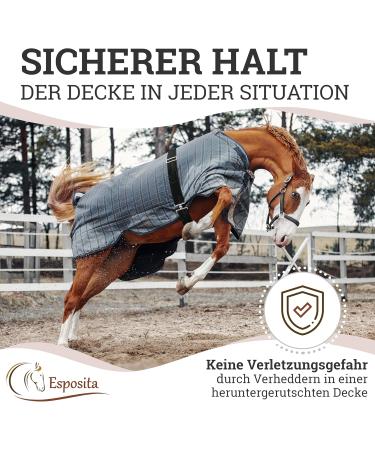 Esposita Elastic Blanket Girth for Horses - Durable Black Elastic Girth for Optimal Comfort & Fit - Buy Online on GoSupps.com