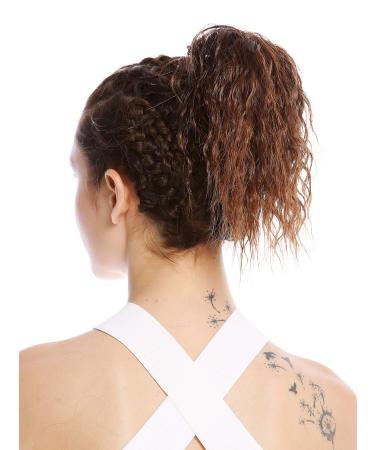 WIG ME UP - N67A-V-2T30 hairpiece braid ponytail short voluminous curly crimped curls Afro Kinks chestnut brown mix 25 cm