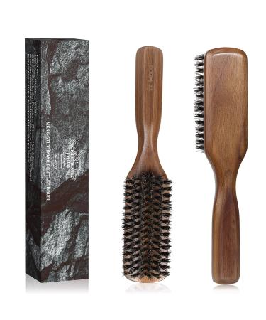 BFWood Boar Bristle Hair Brush for Men - Pure Wild Boar Bristles for Detangling & Styling