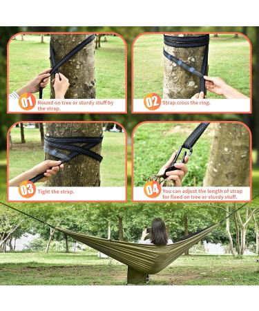 ELUTENG Camping Hammock with Mosquito Net - Lightweight 2 Person Pop-up Parachute Hammock for Outdoor Adventure - Buy Online on GoSupps.com
