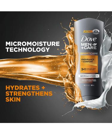 Dove Men+Care SportCare Body & Face Wash 18 oz - Energizing & Nourishing Cleanser, 4 Pack - Buy Online on GoSupps.com