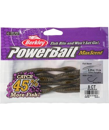 Berkley PowerBait MaxScent Flat Worm Green Pumpkin 4 1/4 - Fishing Soft Bait - Buy Online on GoSupps.com