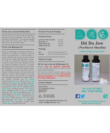 Buy Dit Da Jow Massage Oil (Northern Shaolin) 100ml - Premium Herbal Pain Relief | International Shipping Available - Buy Online on GoSupps.com