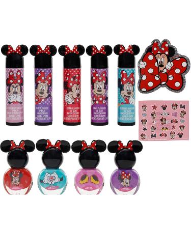 Minnie Mouse Sparkly Cosmetic Makeup Set - 35 Pcs for Girls | Lip Balm, Nail Polish, Stickers | Perfect for Parties & Makeovers | Birthday Gift (3+ Yrs) - Buy Online on GoSupps.com