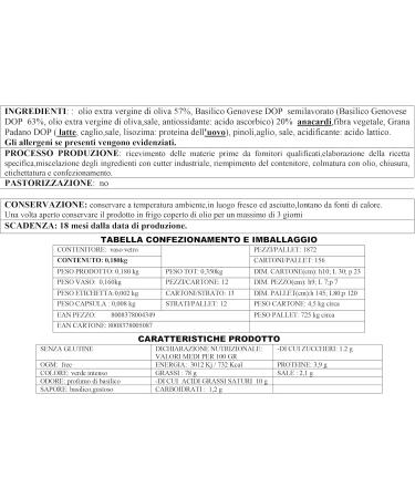 Olio Anfosso Pesto with PDO Genovese Basil in Extra Virgin Olive Oil 180 g - Buy Online on GoSupps.com