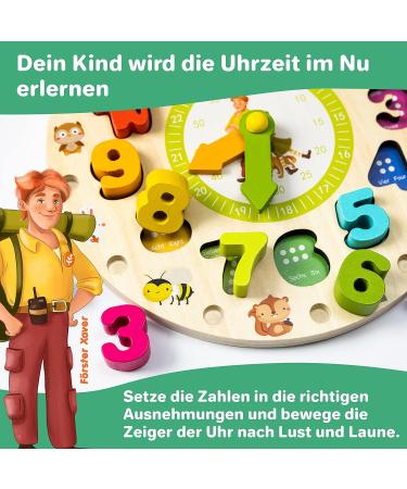 F rster Xaver 2-in-1 Learning Watch | Montessori & Waldorf Toys for 3+ | Educational Wooden Sorting Games - Buy Online on GoSupps.com