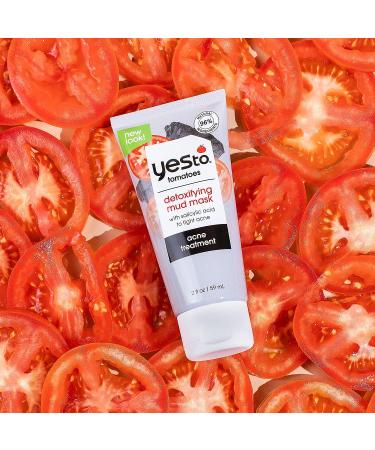 Yes To Tomatoes Clear Skin Detoxifying Charcoal Mud Mask - 2.006 fl oz | Acne Prone Skin, Salicylic Acid, Natural Ingredients - Buy Online on GoSupps.com