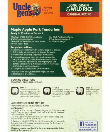 Uncle Ben's Long Grain & Wild Rice Original Recipe Value Pack - 36 oz (6 oz x 6) | 6 Count Pack - Buy Online on GoSupps.com