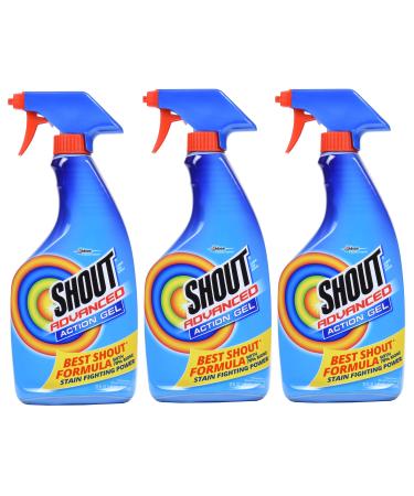 Shout Advanced Spray and Wash Laundry Stain Remover Gel, Best Shout Formula, 22 oz - Pack of 3 22 Fl Oz (Pack of 3)