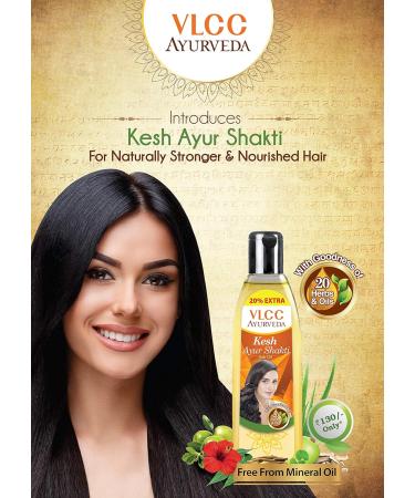 Buy VLCC Ayurveda Kesh Ayur Shakti Hair Oil - 120 ml | Natural Hair Care for Strong Healthy Hair - International Shipping Available - Buy Online on GoSupps.com