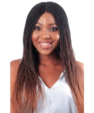 WOW BRAIDS Twisted Wigs  Micro Million Twist Wig - Ombre Color 2/30 - 22 Inches. Synthetic Hand Braided Wigs for Black Women. 22 Inch Ombre 2/30