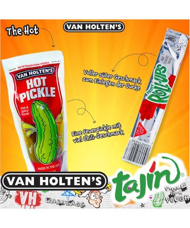 Buy TikTok Chamoy Sour Pickle Kit - Van Holten Pickle Fruit Roll-Ups Tajin & Chamoy Sauce (Pack of 6) - International Shipping Available - Buy Online on GoSupps.com