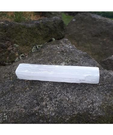 Selenite Crystal Natural Wand 10cm | Crystal Wand for Spells Divination Witchcraft Crystal Cleansing - Buy Online on GoSupps.com