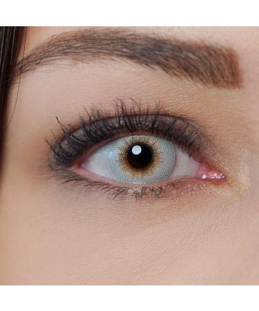 Charmiga Bonita Gray Contact Lenses - Opaque Gray Annual Lenses for Halloween Vampire Anime Cosplay | 2 Soft Lenses + Accessories - Buy Online on GoSupps.com