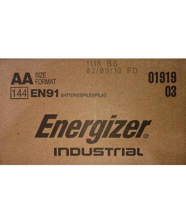 Energizer EN91 Industrial AA Batteries - Bulk Box of 144 - Made in USA/Singapore | International Shipping Available - Buy Online on GoSupps.com