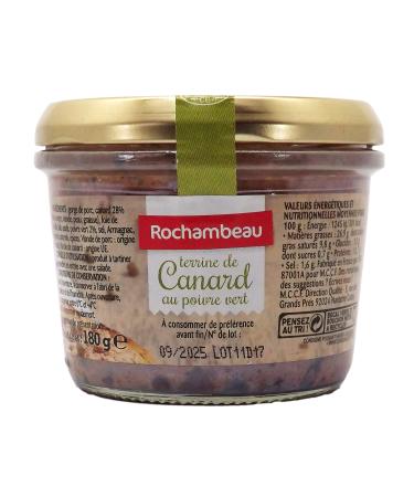 Rochambeau Terrine de Canard/ Duck Terrine 180g with Green Pepper Low carb Artificial additives Free