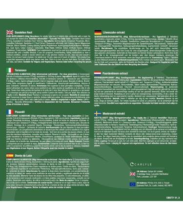 Horbaach Horseweed Powder Tablets 1500mg 120 Dandelion Root Extract Tablets Dandelion Root Extract Vegan Carlyle - Buy Online on GoSupps.com