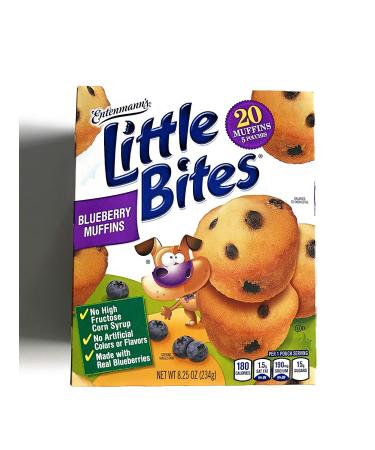 Entenmann's Little Bites Blueberry Muffins - 20 Muffins, 5 Pouches - 8.25 oz (234g) - Buy Online on GoSupps.com