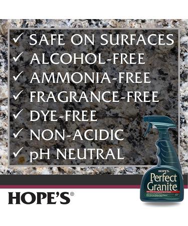 Hopes Perfect Granite & Marble Countertop Cleaner Stain Remover and Polish - 22oz (Pack of 2) - Buy Online on GoSupps.com