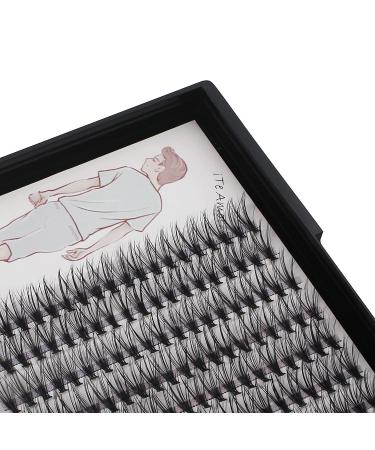 Dedila 8-20mm Handmade Natural Black Individual False Eyelashes - 200Pcs, 20Roots, Fluffy Cross Makeup Cluster, 0.07mm D Curl Eye Lashes Extensions - 14mm - Buy Online on GoSupps.com