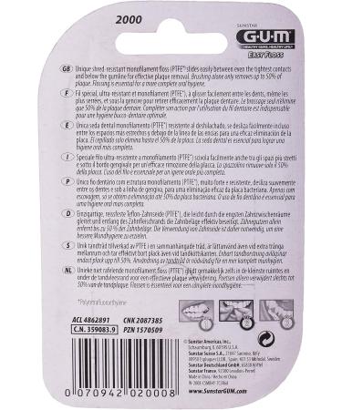 Buy GUM R 2000 Dental Floss Premium Seide for Optimal Oral Care | International Shipping Available - Buy Online on GoSupps.com