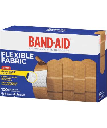 Johnson & Johnson Flexible Fabric Adhesive Bandages - 1x3 | 100 per Box (Pack of 12) - Buy Online Internationally - Buy Online on GoSupps.com