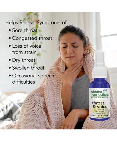 Siddha Remedies Throat & Voice Spray | Natural Homeopathic Relief for Sore Throat & Stress | 100% Natural Cell Salts & Flower Essences - Buy Online on GoSupps.com