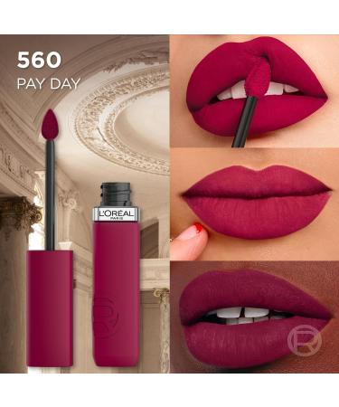 L'Or al Paris 560 Pay Day Liquid Lipstick | Intense Color | Matte Formula with Hyaluronic Acid | Transfer-Resistant - Buy Online on GoSupps.com