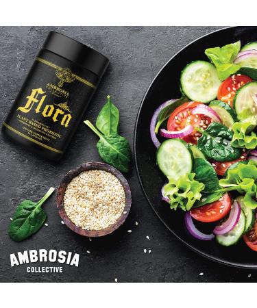 Ambrosia Flora Digestive Enzymes with Probiotics and Prebiotics Plant Based Gut Health Supplement 32 Billion CFU Vegan Probiotic for Digestive Health (30 Servings) - Buy Online on GoSupps.com